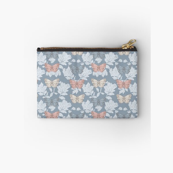 Item preview, Vintage Butterfly Botanical Pattern Dusty Blue designed and sold by Little Wimbly.