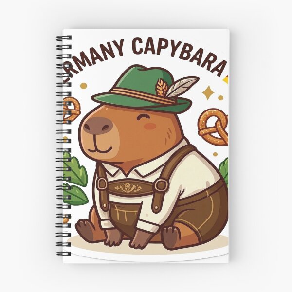 Item preview, Cute German Capybara Sticker designed and sold by denybz.