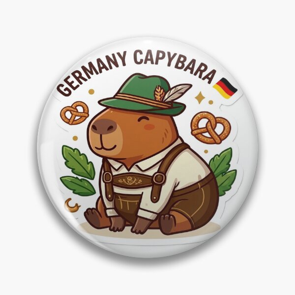 Item preview, Cute German Capybara Sticker designed and sold by denybz.