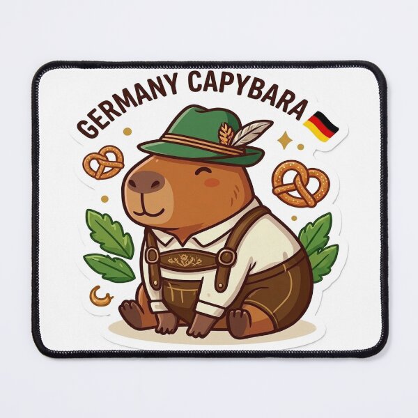 Item preview, Cute German Capybara Sticker designed and sold by denybz.