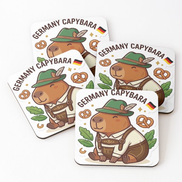 Aperçu de l'œuvre Autocollant mignon de capybara allemand créée et vendue par denybz.