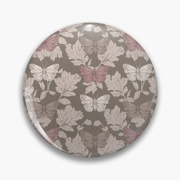 Item preview, Vintage Butterfly Botanical Pattern Taupe designed and sold by Little Wimbly.