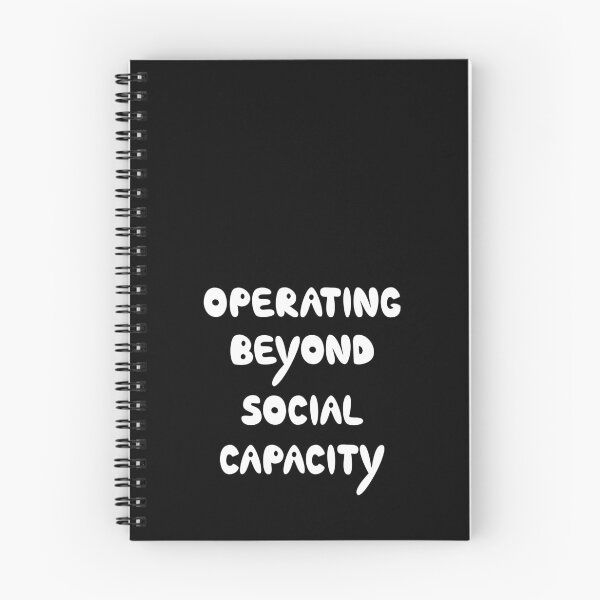 Item preview, Operating Beyond Social Capacity, Funny Introvert Quote, Bubbly Handwriting Tee designed and sold by Mooi Studio.