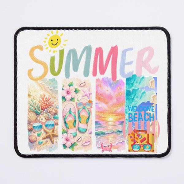 Item preview, Collage with summer vibes: Illustration of a vacation on a tropical beach designed and sold by VibranPalette.