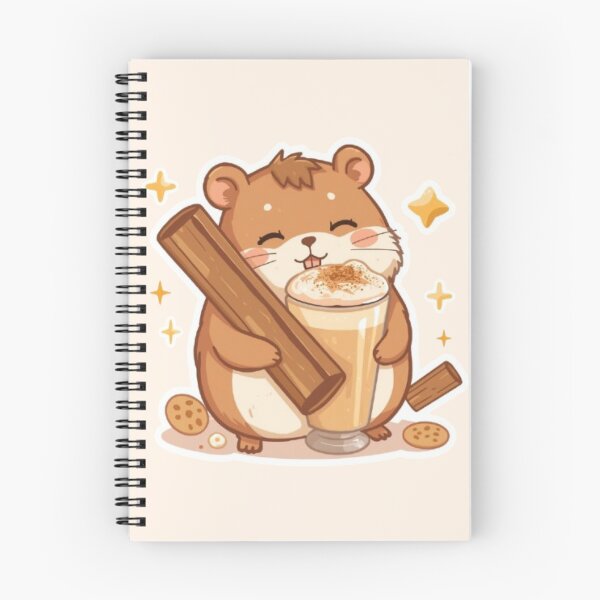 Item preview, Adorable Cinnamon Lover Hamster | Cozy Café Kawaii Sticker designed and sold by Stylestickers55.