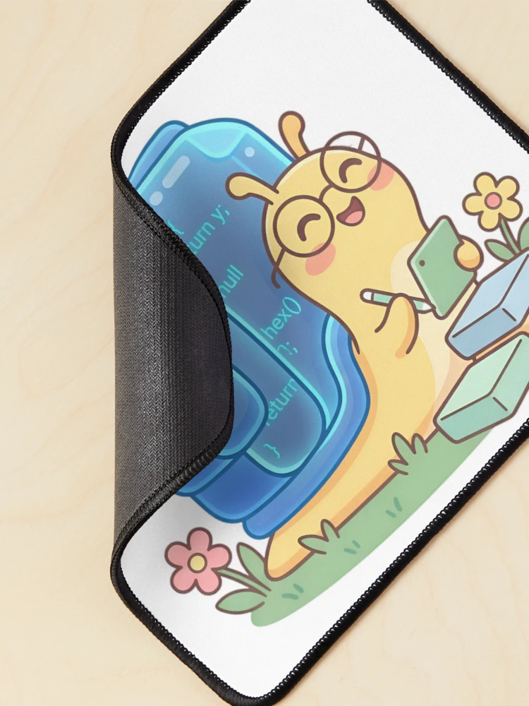 Thumbnail 2 of 5, Mouse Pad, Cute Snail Python Developer Slow Code Tech designed and sold by cute stuff too.