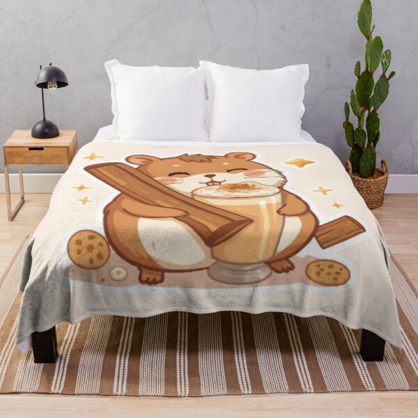 Item preview, Adorable Cinnamon Lover Hamster | Cozy Café Kawaii Sticker designed and sold by Stylestickers55.