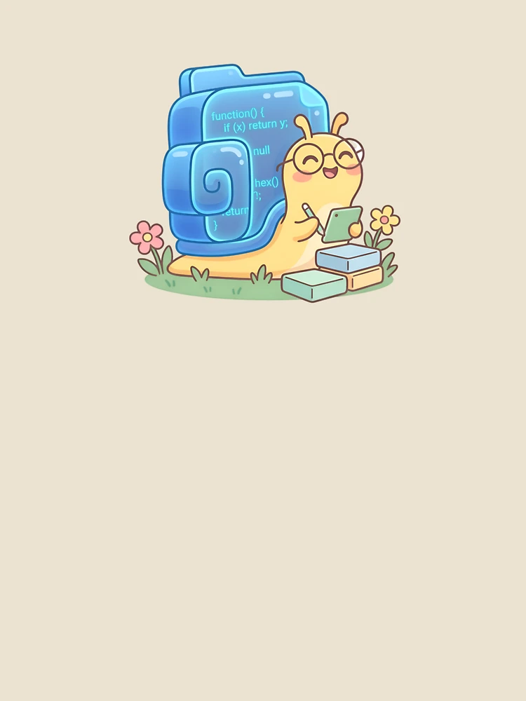 Thumbnail 4 of 4, Relaxed T-Shirt, Cute Snail Python Developer Slow Code Tech designed and sold by cute stuff too.