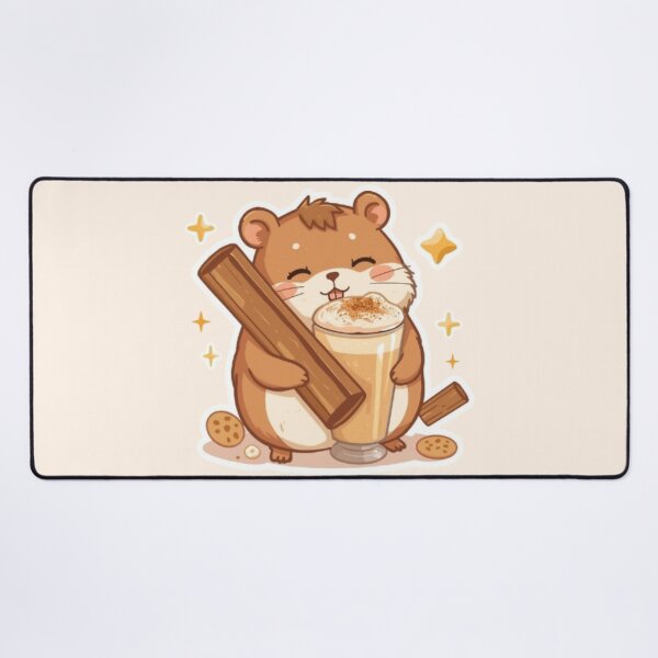 Item preview, Adorable Cinnamon Lover Hamster | Cozy Café Kawaii Sticker designed and sold by Stylestickers55.