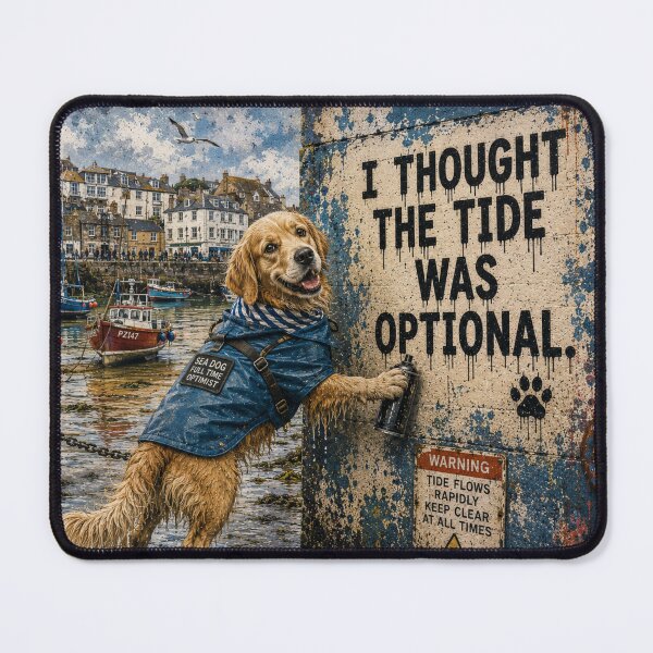 Item preview, Golden Retriever Wall Art | Funny Golden Retriever Print | I Thought the Tide Was Optional designed and sold by Pooch & Print Co..