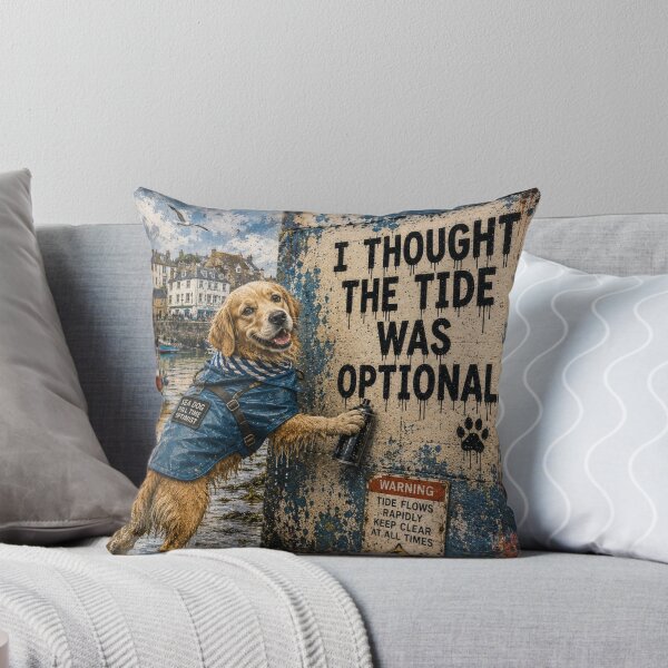 Item preview, Golden Retriever Wall Art | Funny Golden Retriever Print | I Thought the Tide Was Optional designed and sold by Pooch & Print Co..