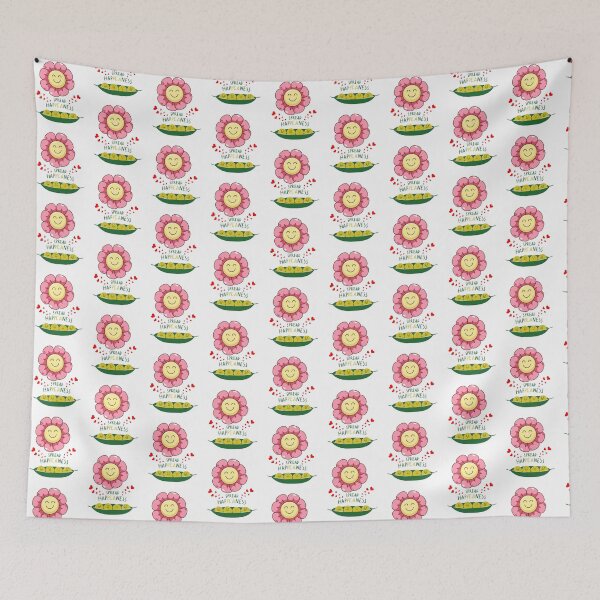 Item preview, Spread Happeness: Cute Sunflower and Smiling Peas designed and sold by NikBrin Prevail .