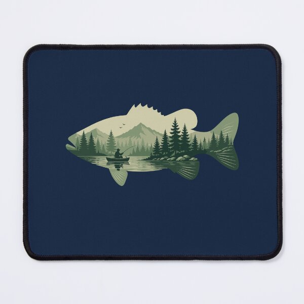 Item preview, Fishing in the Mountains Bass Silhouette | Fishing Gift designed and sold by American Spirit.