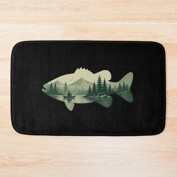 Item preview, Fishing in the Mountains Bass Silhouette | Fishing Gift designed and sold by American Spirit.