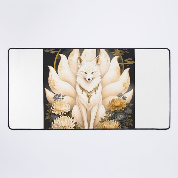 Item preview, White Nine-Tailed Kitsune | Japanese Fox Spirit Mythology Art designed and sold by kaxymax.