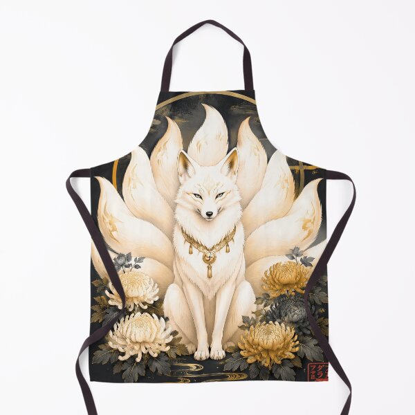 Item preview, White Nine-Tailed Kitsune | Japanese Fox Spirit Mythology Art designed and sold by kaxymax.