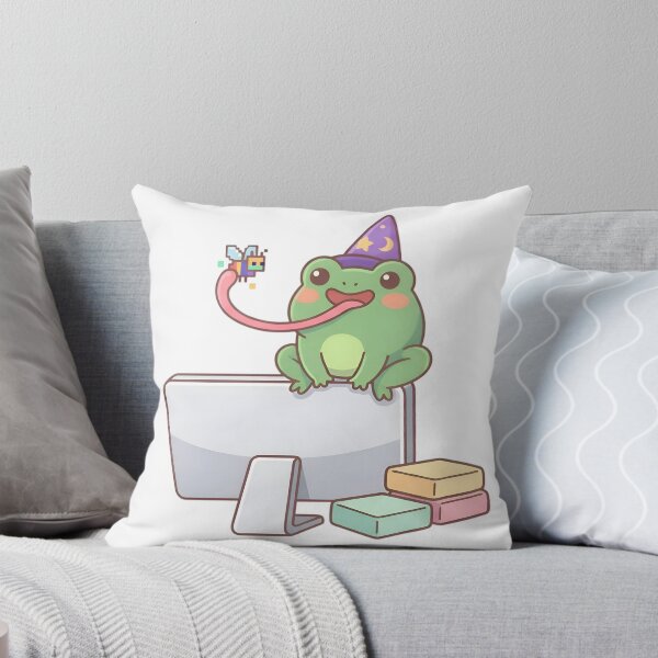 Item preview, Cute Kawaii Cottagecore Coding Frog No Bugs designed and sold by TechBro67.