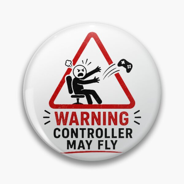 Item preview, Warning Controller May Fly - Funny Gamer Rage Quit Design designed and sold by House of Rein.