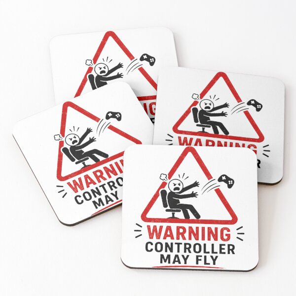 Item preview, Warning Controller May Fly - Funny Gamer Rage Quit Design designed and sold by House of Rein.