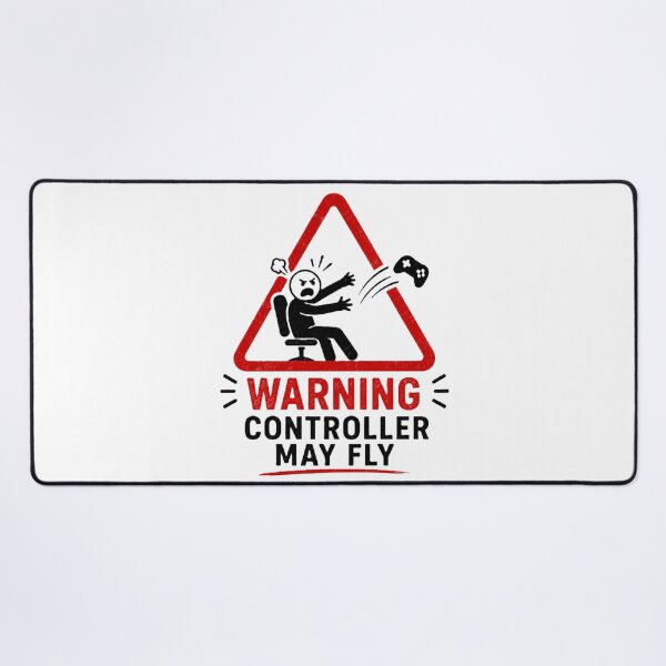 Item preview, Warning Controller May Fly - Funny Gamer Rage Quit Design designed and sold by House of Rein.
