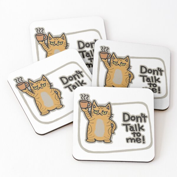 Item preview, Don't Talk To Me | Funny Orange Tabby Cat Hand Drawn Design designed and sold by Chibi-NumNum.