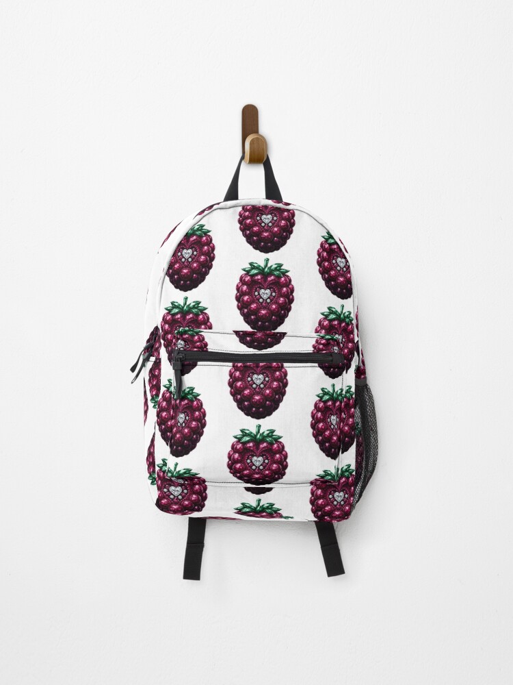 Thumbnail 1 of 3, Backpack, Precious Raspberry  designed and sold by wordspixies.