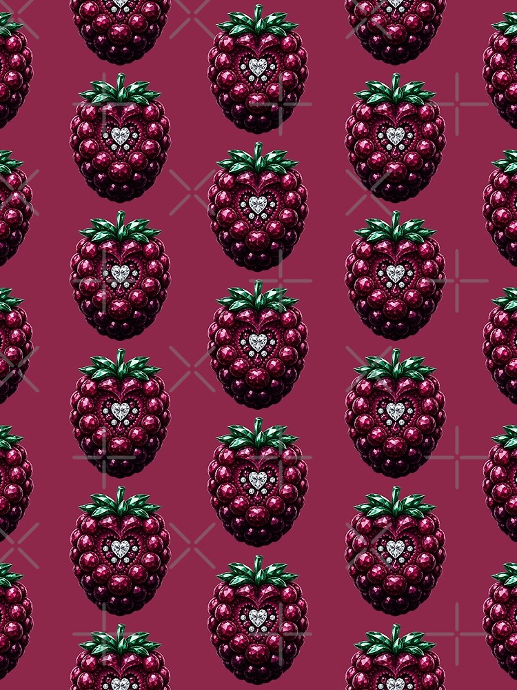 Thumbnail 3 of 3, Scarf, Precious Raspberry designed and sold by wordspixies.