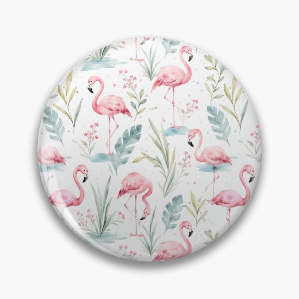 Item preview, Watercolor Flamingo Seamless Pattern designed and sold by ZippyVibes81.