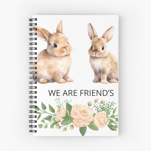 Item preview, Two Adorable Rabbits with Flowers designed and sold by DidiDesignShop.