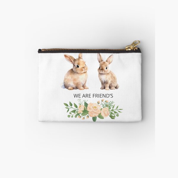 Item preview, Two Adorable Rabbits with Flowers designed and sold by DidiDesignShop.