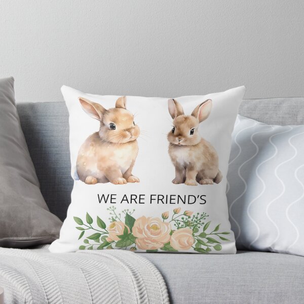 Artikelvorschau, Zwei entzückende Kaninchen mit Blumen entworfen und verkauft von DidiDesignShop.