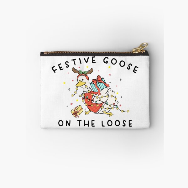 Item preview, Festive Goose On The Loose Christmas Funny Goose Holiday Sweatshirt Cute Xmas Duck Shirt Silly Goose Hoodie Xmas Gift For Her Shirt designed and sold by LessIsLoud.