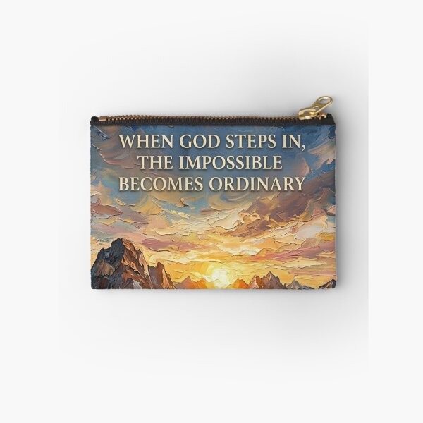 Item preview, When God Steps In – The Impossible Becomes Ordinary – Sunrise Mountain Impasto Art designed and sold by The Digital Compass.