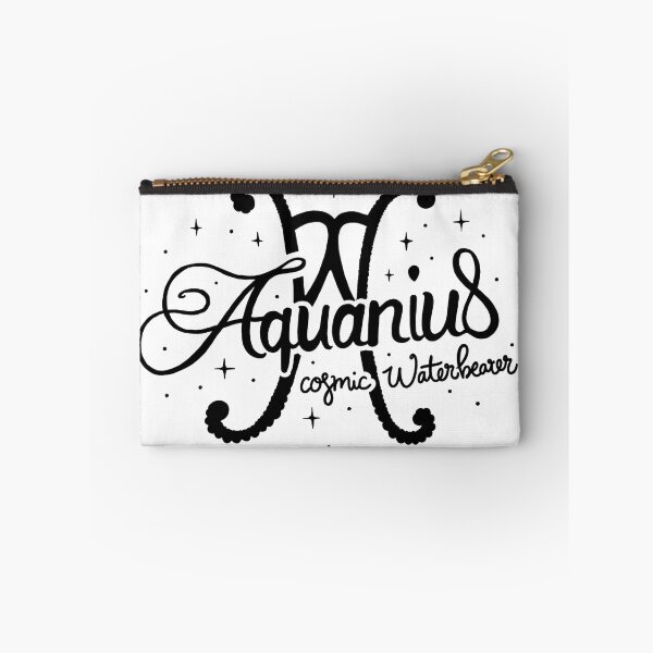 Item preview, Aquarius: Cosmic WaterBearer - Bold Black Ink Tattoo Flash designed and sold by Qubivibe.