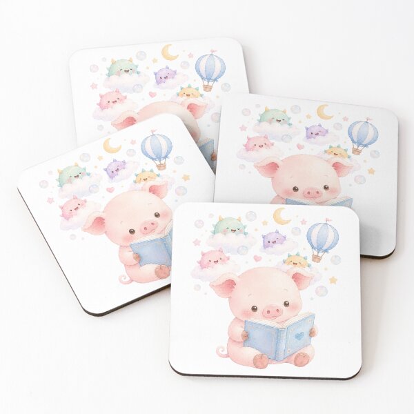 Item preview, Reading Piggy designed and sold by Tingmade Studio.