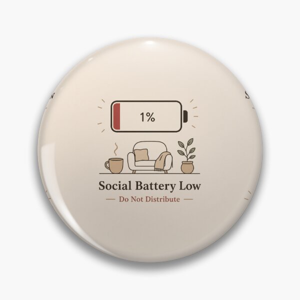 Item preview, Social Battery Low PNG | Proud Introvert Wall Art | Minimal Line Art | Funny Introvert Shirt Design | Digital Download designed and sold by LuxeBuzz.
