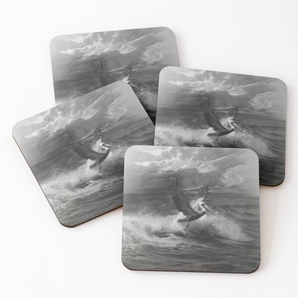Item preview, A Pelican landing on ocean waves, Birds in Motion designed and sold by CDC40.