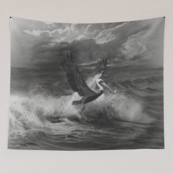 Item preview, A Pelican landing on ocean waves, Birds in Motion designed and sold by CDC40.