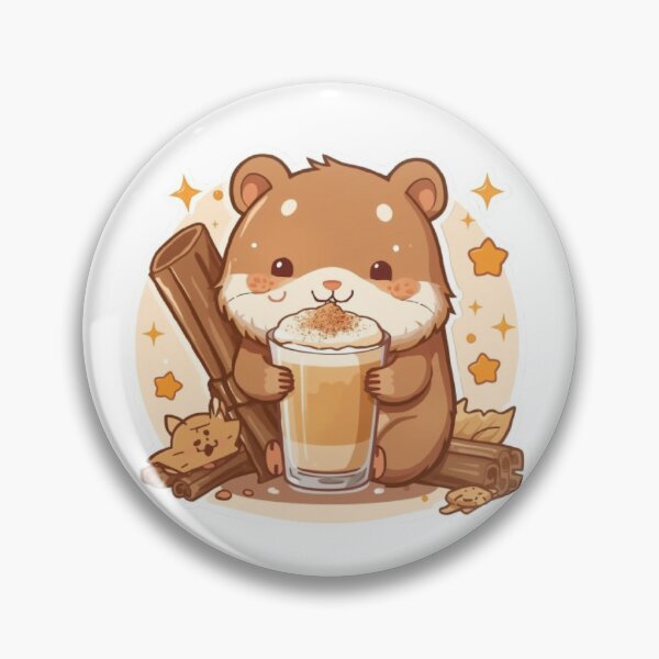 Item preview, Cute Cinnamon Hamster Kawaii Sticker | Cozy Coffee Lover Gift designed and sold by Stylestickers55.
