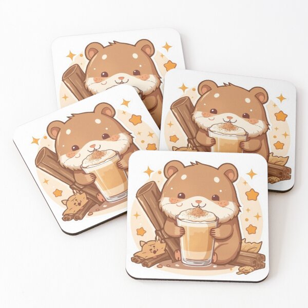 Item preview, Cute Cinnamon Hamster Kawaii Sticker | Cozy Coffee Lover Gift designed and sold by Stylestickers55.