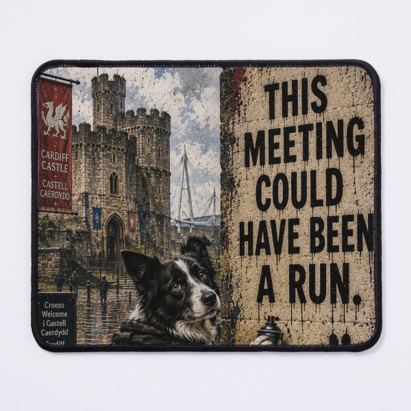 Item preview, Border Collie Wall Art | Funny Border Collie Print | This Meeting Could Have Been a Run designed and sold by Pooch & Print Co..
