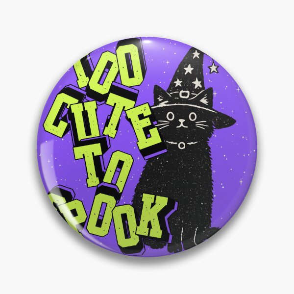 Item preview, Too Cute to Spook Black Cat Halloween Design | Witch Cat Retro Halloween Art designed and sold by vitag.