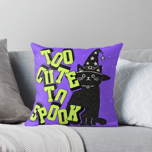 Item preview, Too Cute to Spook Black Cat Halloween Design | Witch Cat Retro Halloween Art designed and sold by vitag.