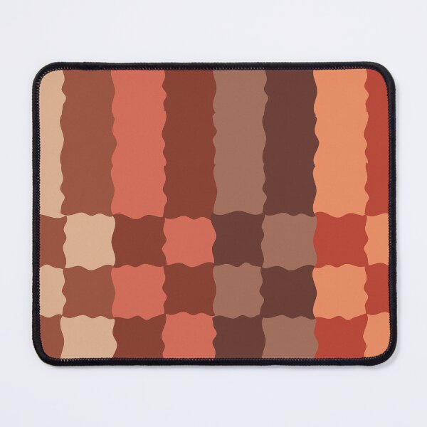 Item preview, Retro Wavy Checkerboard Pattern Terracotta Sunset Abstract Grid designed and sold by nineFlorals.