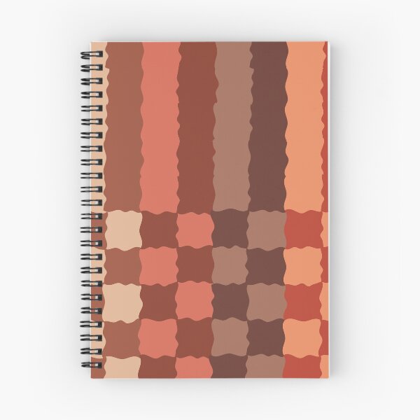 Item preview, Retro Wavy Checkerboard Pattern Terracotta Sunset Abstract Grid designed and sold by nineFlorals.