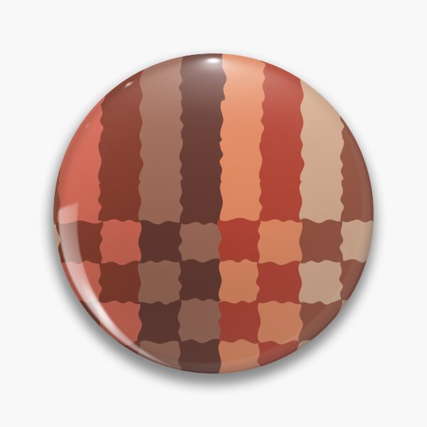 Item preview, Retro Wavy Checkerboard Pattern Terracotta Sunset Abstract Grid designed and sold by nineFlorals.