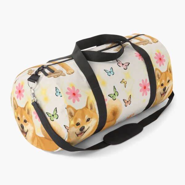 Item preview, Cute Shiba Inu with Golden Chain and Butterflies designed and sold by DidiDesignShop.