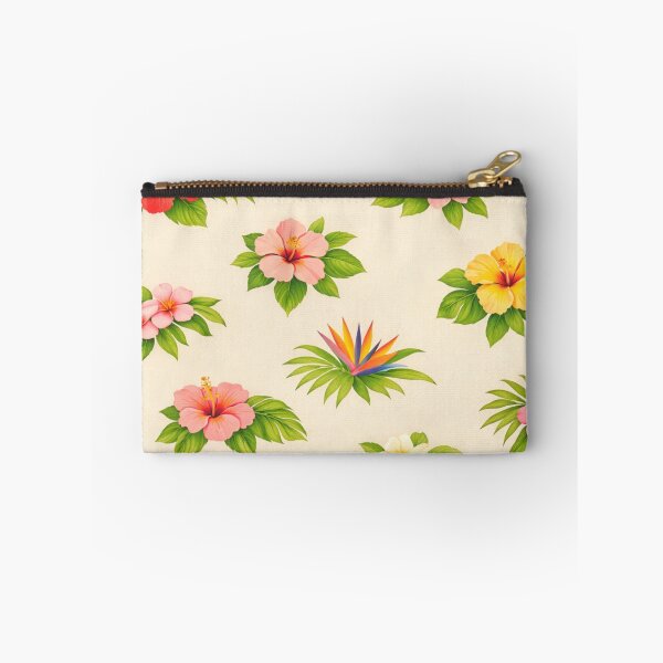 Item preview, Vintage Tropical Hibiscus Pattern - Soft Beach Beige Floral Wallpaper designed and sold by Bela Ambrus.