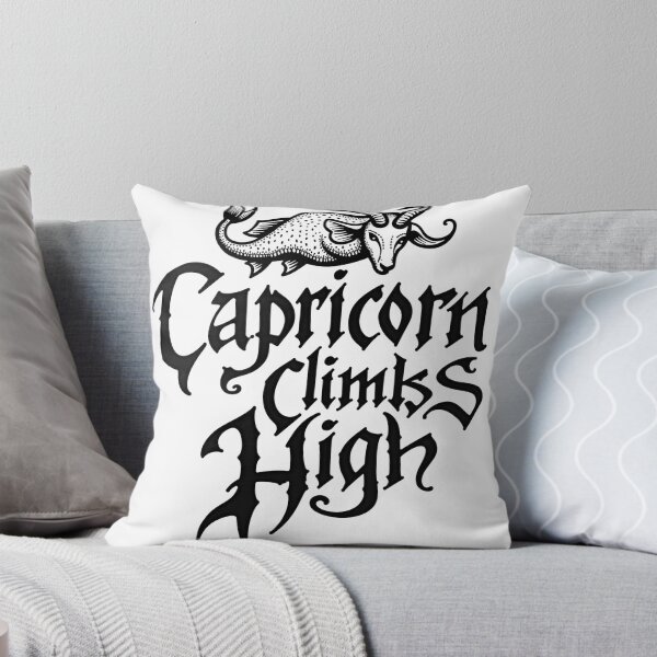 Item preview, Capricorn Sea-Goat Tattoo Flash - Bold Gothic Lettering designed and sold by Qubivibe.