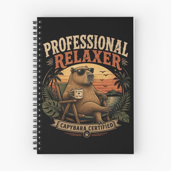 Item preview, Professional Relaxer Capybara Vintage Retro Animal Artwork designed and sold by JustCrafted.